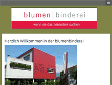 Tablet Screenshot of blumenbinderei.ch